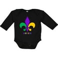 thumbnail image 3 of Inktastic Mardi Gras Fleur De Lis Girls Long Sleeve Baby Bodysuit, 3 of 5