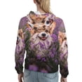 thumbnail image 7 of Honeii Dog in Lavender Flowers Pattern Womens Oversized Hoodies Long Sleeve Sweatshirts Pullover Fall Outfits with Pocket-XX-Large, 7 of 7