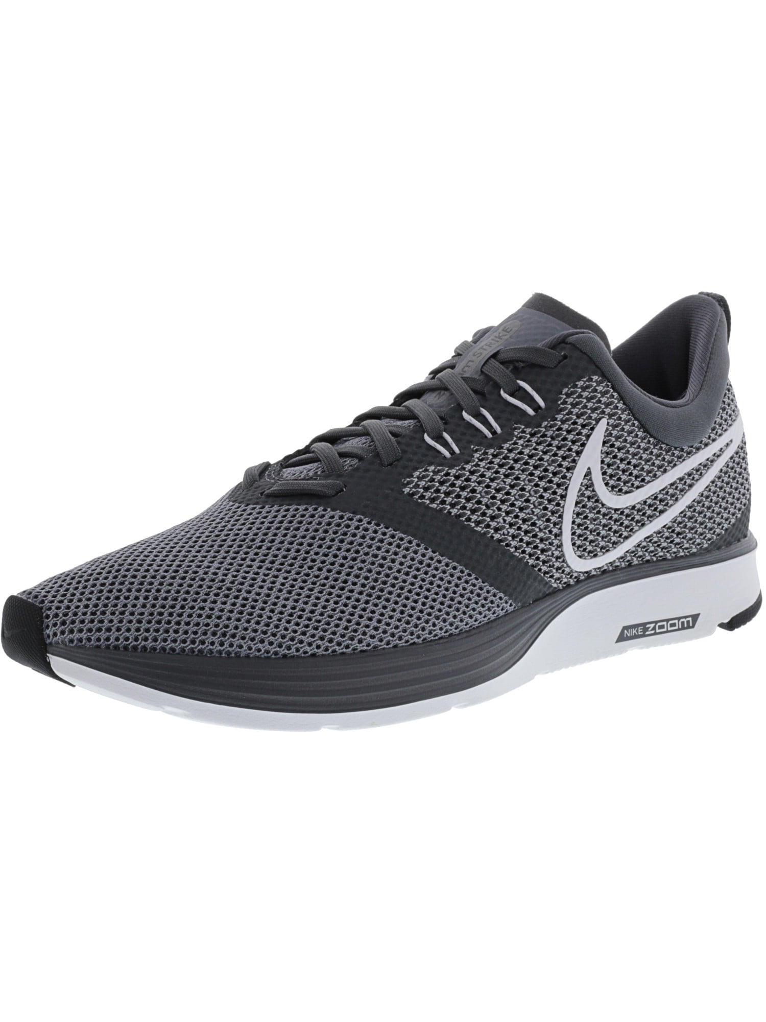 Nike Men's Dark Grey / White - Stealth Black Ankle-High Mesh Shoe 8M - Walmart.com