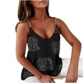 thumbnail image 5 of USSUMA Summer Tops for Women Trendy Spaghetti Chain Strap Tank Top Sleeveless Dressy Shirts Blouses V Neck Women's Tops Summer 2022 Tie Dye Print Casual Tshirts Tunic Plus, 5 of 5