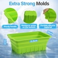 thumbnail image 4 of Cinati 2 Pack Extra Large Ice Cube Molds, 10LB Ice Cube Tray for Making Giant Ice Block, Foldable Silicone Ice Cube Mold for Freezer Ice Bath, Easy-Release & Bottom Reinforcement Ice Molds Green, 4 of 6
