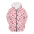 thumbnail image 5 of DISNIMO Strawberry Hoodie Girls Pink Hoodie Kids Cute Sweatshirt Zip Front Hoodies for Boys Hooded Zip Up Sweatshirts Size 14-16 Girl Hoodie Jacket for Girls Hooded Coat Casual Fall Clothes, 5 of 7