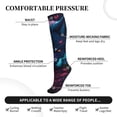 thumbnail image 3 of Lsque Cool Wolf Head Pattern Sport Compression Socks for Men & Women 15-20 mmHg Knee High Nurse Pregnant Running Medical and Travel Athletic, 3 of 6