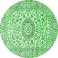 thumbnail image 1 of Ahgly Company Indoor Round Medallion Emerald Green Traditional Area Rugs, 4' Round, 1 of 4