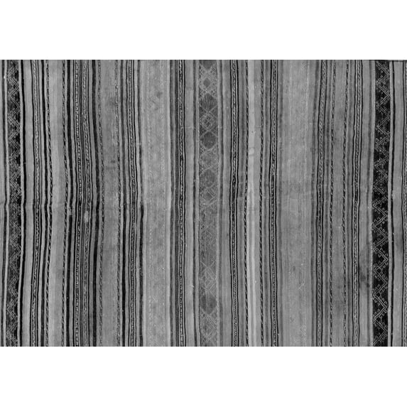 Ahgly Company Indoor Rectangle Abstract Gray Modern Area Rugs, 8' x 10'