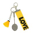 thumbnail image 1 of Mini Badminton Keychain Badminton Racket Backpack Accessory Sports Keyring Gifts for Badminton Lover Players, 1 of 8