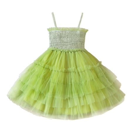 

Toddler Girls Sleeveless Sundress Solid Color Tulle Dress Princess Dress Clothes Girl Dresses For Wedding Little Girl Dress 2nd Birthday Outfit Girl