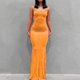 thumbnail image 1 of mfyjkho Vestidos midi para mujer, Vestido largo de mujer con cuello redondo, sin mangas y estampado floral Vestidos de otoño l, 1 of 6