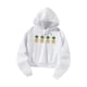 thumbnail image 5 of Sudadera recortada para mujer, sudaderas informales con capucha, suéteres modernos de manga larga, jersey superior elegante para deportes, vacaciones, M, 5 of 10