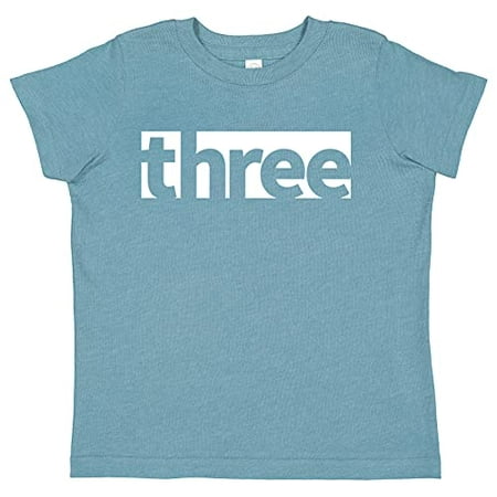 

7 ate 9 Apparel Unisex Kids Three Birthday Shirt for Boys 3 Birthday Shirt 3rd Bday Third Shirt Light Blue Shirt