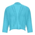 thumbnail image 5 of Womens Shrug Chiffon Cardigans Open Front Short Sleeve Bolero for Evening Dressy Sprakly Sequins Tops Coverups, 5 of 5