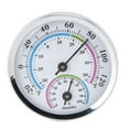 thumbnail image 1 of Mini Indoor Thermometer Hygrometer 2 in 1 Compact Structure Clear Scale Silver Humidity Monitor Gauge for Greenhouses, 1 of 5