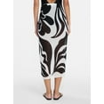 thumbnail image 3 of Time and Tru Women's Printed Pareo, One Size, Abstract Floral Winter White, 3 of 5