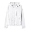 thumbnail image 4 of Usmixi 2 Piece Lounge Sets for Women Hooded Coat 2 Piece Outfits for Women Fashion Drawstring Full Zip Sweatshirt and Shorts Sweatsuits Sets with Pocket Ladies Tracksuit Sets Under $10, 4 of 6