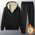 thumbnail image 2 of guisaled Men Sweatsuits Sets Sherpa Lined Fleece Tracksuits 2 Piece Hoodeis Full Zip Sweatsuits Set Winter Warm Sweatpants Suits Outfits S-3XL, 2 of 9