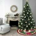 thumbnail image 1 of Horivan 3 Counts Christmas Tree Skirt 35 Inch Round PVC Mat Waterproof Holiday Decor for Living Room Bedroom Xmas Party Festive Carpet Rug with Reindeer Snowflake Print, 1 of 6