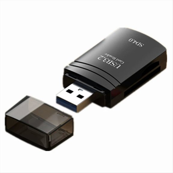 Lector de Tarjetas USB 3.2 TF/SD 2 en 1, Lector de Tarjetas Multiunidad Portátil para Computadora, Portátil, Tableta, Transferencia de Datos Más Rápida.