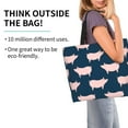 thumbnail image 2 of Pofeuu Pig 1 Print Reusable Grocery Bags - Washable, Foldable, Packable Tote, Large Handles, Heavy Duty, Zippered Top Pouch, 2 of 8