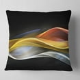 thumbnail image 2 of Designart 3D Gold Silver Wave Design - Abstract Throw Pillow - 16x16, 2 of 5