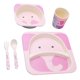 thumbnail image 1 of Juego de vajilla de fibra para niños, serie de viñetas de animales de bambú, protección del medio ambiente, plato dividido para bebé, juego de cinco piezas, 1 of 5