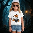 thumbnail image 2 of CAUYDY Toddler Baby Girl Boy Halloween T-Shirt Short Sleeve Tops Pumpkin Tee Clothes(White,11-12 Y), 2 of 5