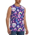 thumbnail image 2 of Yiaed Skull mushroom rainbow Print Men's Singlet Vests Summer Running Muscle Tank Tops Gym Undershirt Round Neck Sleeveless for man, 2 of 5
