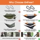 thumbnail image 5 of Hamaca de camping G4Free grande con mosquitera para 2 personas, color negro y naranja, 5 of 6