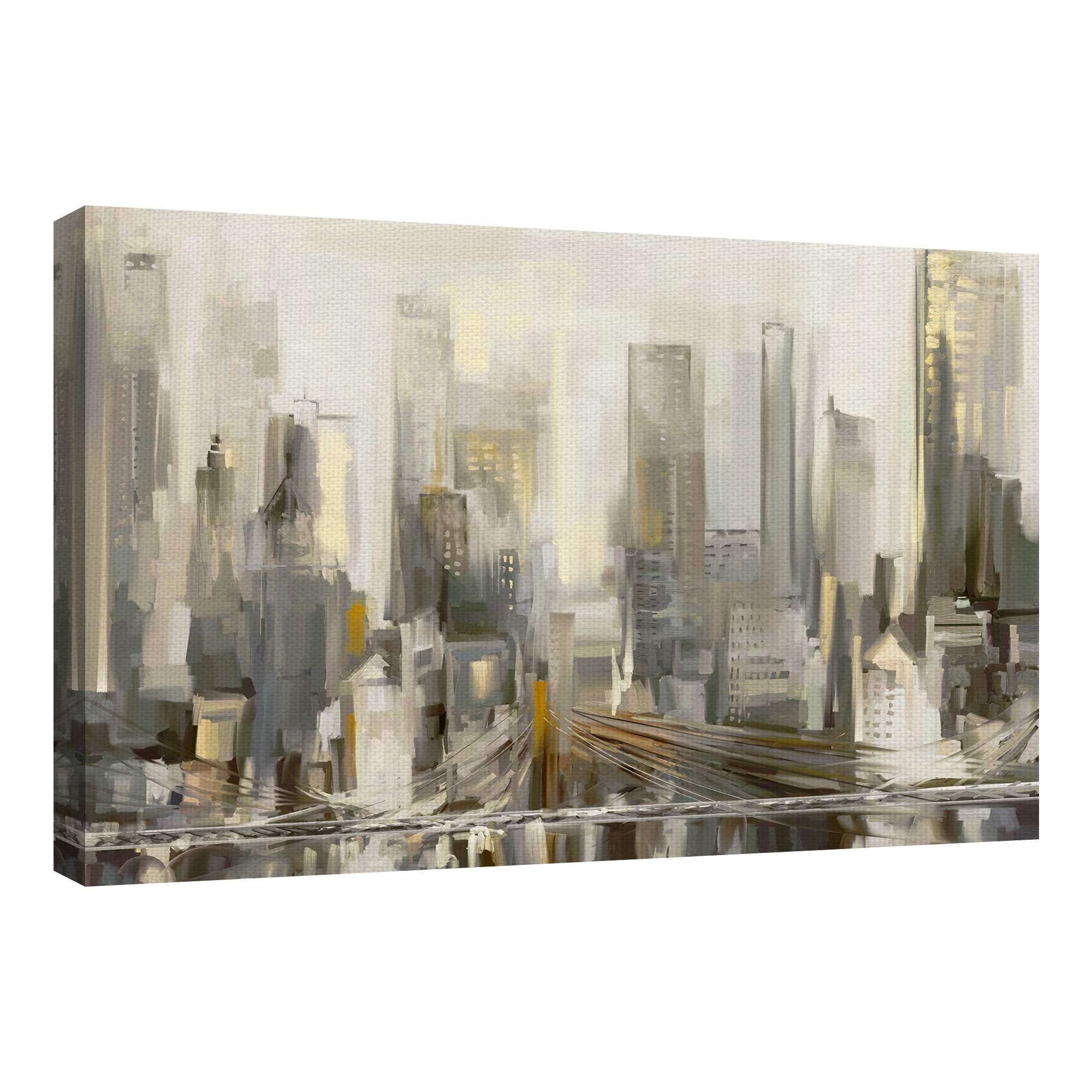 Masterpiece Art Gallery Lights New York City By Studio Arts Canvas Art Print 24" x 36"