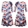 thumbnail image 4 of BOMYJESK 4th Of July Dresses for Women Maxi Dresses Patriotic American Flag Midi Dresses Vintage Independence Day Summer Dresses Elegant Classy Evening Dress for Party Multicolor L, 4 of 5