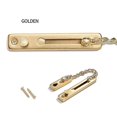 thumbnail image 1 of Cerradura de cadena de puerta antirrobo de acero inoxidable 304, pestillo de pernos de seguridad para el hogar para puerta interior, color doradoGold, 1 of 5