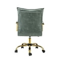 thumbnail image 4 of Modern Vegan Leather Home Office Task Chair with Tufted Mid Back  Armrest Swivel Adjustable Study Room Workstation Sage, 4 of 11