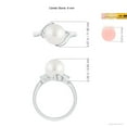 thumbnail image 5 of ANGARA Classic South Sea Cultured Pearl Bypass Ring in 14K White Gold for Women | June Birthstone, Birthday, Anniversary, Jewelry Gift for Women | Pearl Ring, 5 of 8