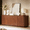 Walnut, variant on 64” Modern Wave-Textured Sideboard Storage Cabinet – Multi-Use Buffet/TV Stand for Living Room Kitchen Bedroom Entryway ,Black