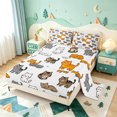 thumbnail image 2 of meiyoeat Cute Cat Cartoon Bed Sheets,Kitten Animal Print Full Size Sheets For Girls,4-Piece1 Flat Sheet, 1 Fitted Sheet and 2 Pillowcases, 2 of 6