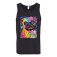 thumbnail image 3 of Funny Neon Pug | Dean Russo Art Animal Lover Mens Tank Top, Black, XX-Large, 3 of 6