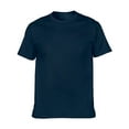 thumbnail image 2 of Fanxing Womens Summer Tees Cotton Jersey T-Shirt Ultra Soft Slim Fit Essentials Navy,M, 2 of 3
