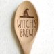 thumbnail image 1 of Cuchara de madera de bruja para fiesta de cumpleaños, para el hogar Decoración rústica, cocina, mesa de cena, regalo, 1 of 4