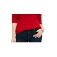thumbnail image 3 of Style & Co Women's Ribbed Turtleneck Sweater Red Size Petite M, 3 of 3