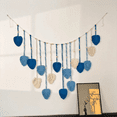 thumbnail image 3 of Adorno colgante de pared de macramé con hojas tejidas, tapiz de pared de arte tejido hecho a mano, decoración del hogar para dormitorio, sala de estar A, 3 of 7
