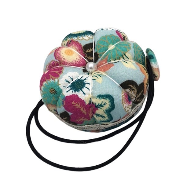 Cojín Aguja Floral Suave Con Correa Elástica para DIY
