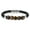 Steel, variant on Tiger's Eye Stone Beaded & Faux Leather Braided Bangle Memorial Jewelry Funeral Urns Bracelet for Cremation Ashes Keepsake