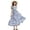 Blue, variant on Ywoagh Girls Summer Dress Sleeveless Tiered Ruffle Beach Holiday Travel Flutter Sleeves Striped Summer Sundress Blue