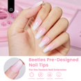 thumbnail image 3 of Kit de uñas Beetles Ombre French Gel, 210 unidades, rosa, para mujer, 3 of 7