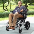 thumbnail image 2 of Foldable Electric Wheelchairs for Adults, 40+ Miles Long Travel Range Motorized Wheelchair, Support Up to 350lbs, All Terrain, Airline Approved, 2 of 13