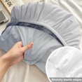 thumbnail image 4 of Full Size Fitted Sheet Set - Blue Mist Forest 3 Piece Bedding Sets 16" Deep Pocket Fitted Sheet with 2 Pillowcases Pine Larch Trees Natural Landscape Brushed Microfiber Hotel Luxury Bed Sheets, 4 of 9