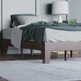 thumbnail image 3 of Emma + Oliver Twin Sized Wooden Platform Bed with Walnut Finish and Wooden Support Slats; No Box Spring or Foundation Required, 3 of 11