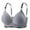 Gray, variant on Women's Embroidered Front Buckle Wireless Thin Bra for Large Size, Breathable Soft Fabric, Everyday Comfort