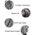 thumbnail image 6 of PULLIMORE Womens Fuzzy Fleece Hoodie Sweatshirt Oversized Zip Up Hoodies Sherpa Hooded Pullover with Pockets (2XL, Gray), 6 of 7