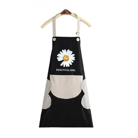 

Cooking Apron Delicate Durable Premium Apron with Adjustable Leather Straps Multiple Styles (1 Piece) Black Style-5