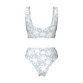 thumbnail image 5 of Daiia Rabbit And Star Women's Bikini Set Two Piece Swimsuit High Waisted Bikini Adjustable Straps Bikini Perfect for Beach, Pool, and Summer Vacation-Small, 5 of 9